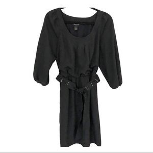 White House Black Market 3/4 Sleeve Black Mini Dress Size Small